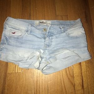 Holister light wash shorts